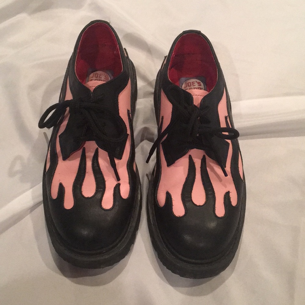 Grunge Pink Flame Boots